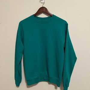 Hanes Teal Crewneck Sweatshirt - Men's Solid Teal